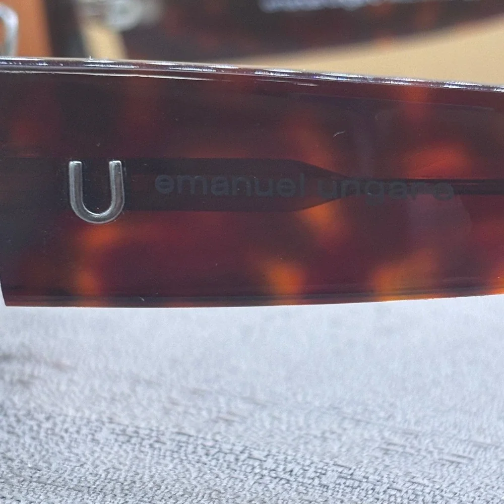 Emanuel Ungaro Vintage Tortoise Sunglasses Amber Lens Made in Italy 4007 7002